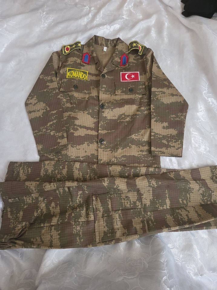 Kahverengi Kamuflaj Çocuk Komando Takımı - Görsel 4