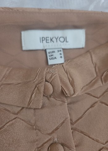 Bej Crop Bluz, Fırfırlı, Bohem Stil - Görsel 5