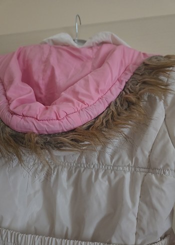 Kızlar İçin krem Fermuarlı Mont - Görsel 5