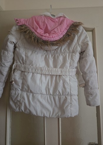 Kızlar İçin krem Fermuarlı Mont - Görsel 4