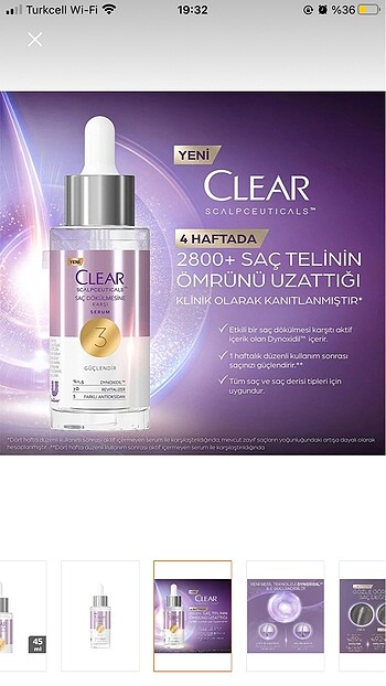 Clinique Clear dökülme karşıtı saç serumu