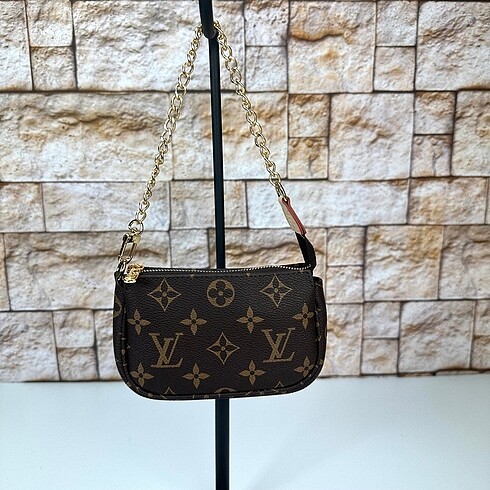 Beden kahverengi Renk Louis Vuitton hakiki deri mini bayan çantası
