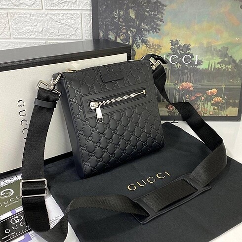 Gucci hakiki deri erkek çantası