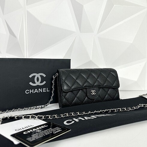 Chanel caviar hakiki deri bayan cüzdanı