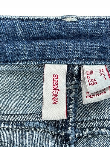 34 Beden lacivert Renk Mango Jean / Kot %70 İndirimli.