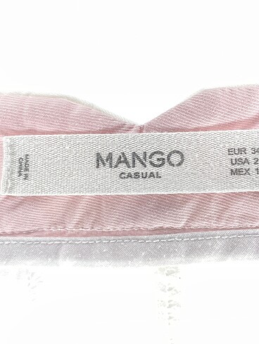 34 Beden beyaz Renk Mango Mini Şort %70 İndirimli.