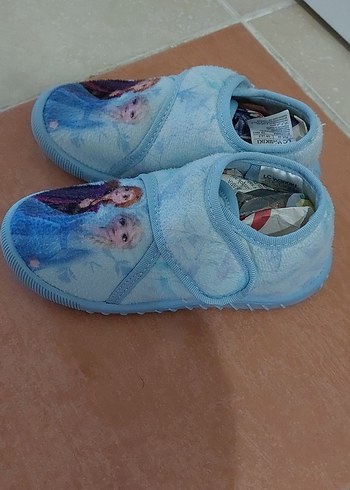 Kız Çocuk Mavi Baskılı Sıcak Terlik - Görsel 2