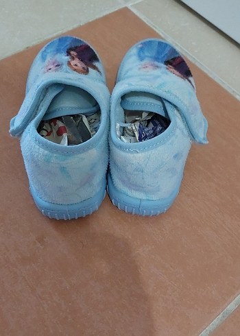 Kız Çocuk Mavi Baskılı Sıcak Terlik - Görsel 3