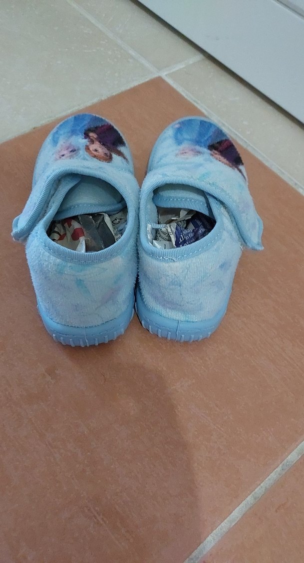 Kız Çocuk Mavi Baskılı Sıcak Terlik - Görsel 3