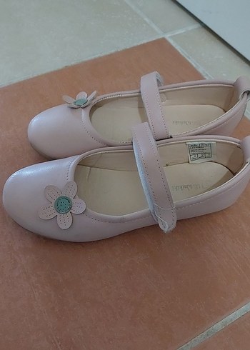 Kız Çocuk Pembe Çiçekli Tokalı Babet - Görsel 2