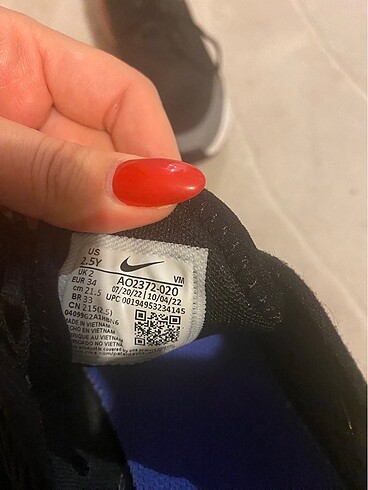 33 Beden Nike 33 numara kız çocuk ayakkabı