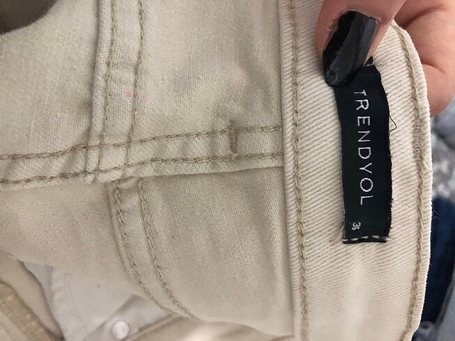 36 Beden ten rengi Renk Krem pantolon
