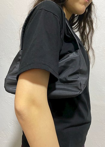 Siyah Minimalist Kadın Omuz Çantası - Görsel 2