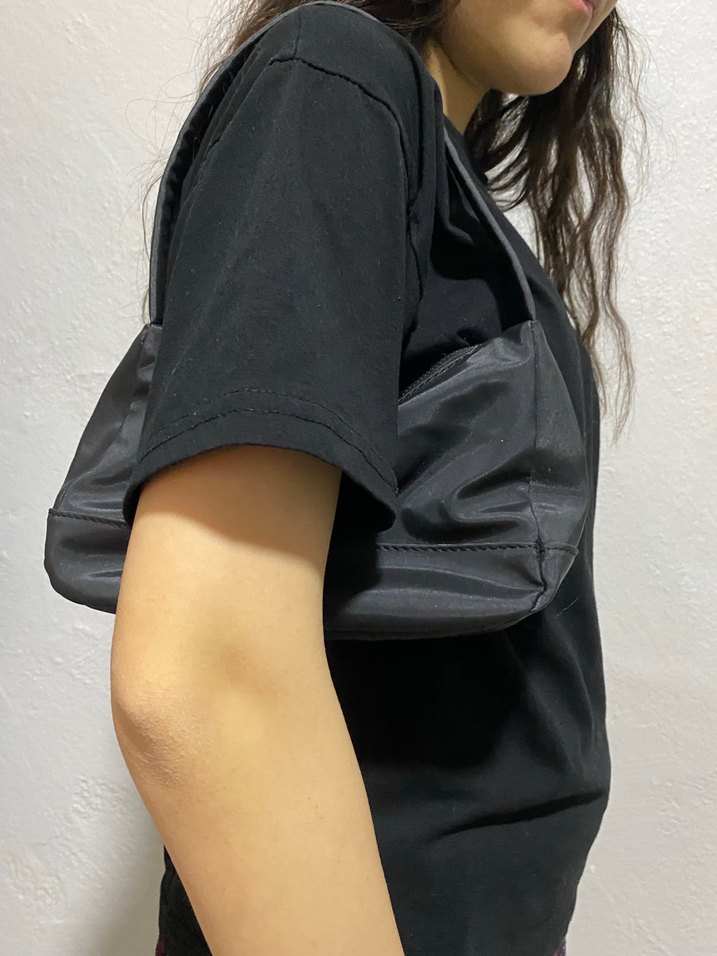 Siyah Minimalist Kadın Omuz Çantası - Görsel 2