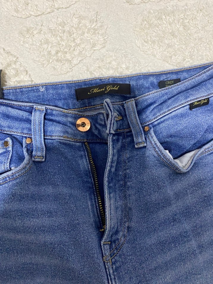 Kadın Mavi Normal Boy Denim Jean - Görsel 2