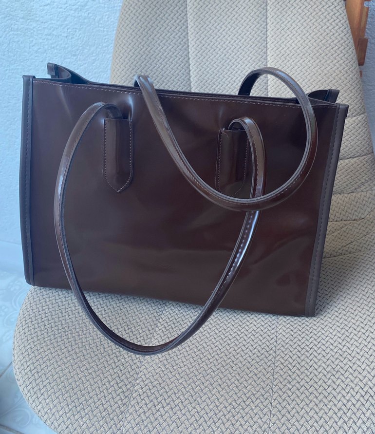 Kahverengi Deri Kadın Omuz Çantası - Görsel 2