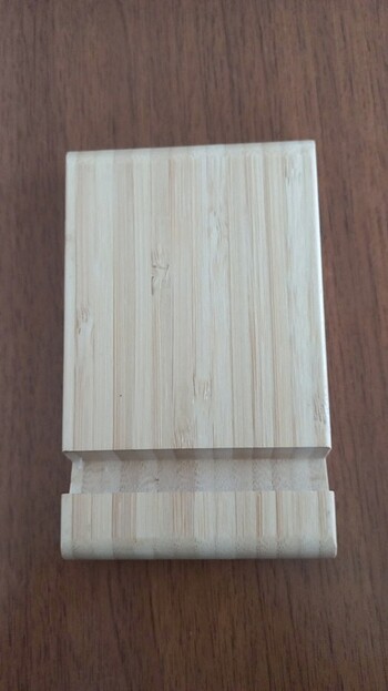 Tablet telefon standı bambu  - Görsel 2