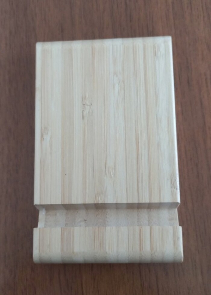 Tablet telefon standı bambu  - Görsel 2