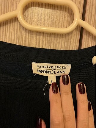 l Beden lacivert Renk Koton by Fahriye Evcen Sweat