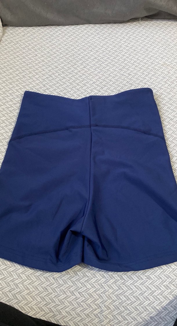 Kadın Lacivert Yüksek Bel Spor Şort - Görsel 2