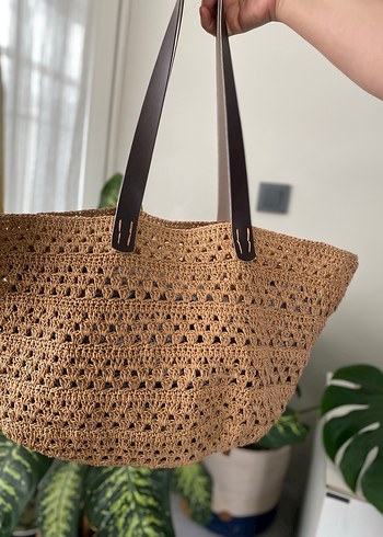 Kahverengi Örgü Kadın El Çantası - Görsel 2