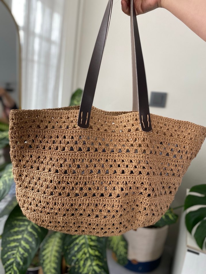 Kahverengi Örgü Kadın El Çantası - Görsel 4