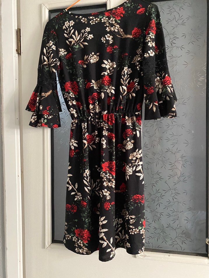 Çiçek Desenli Bohem Midi Elbise - Görsel 5