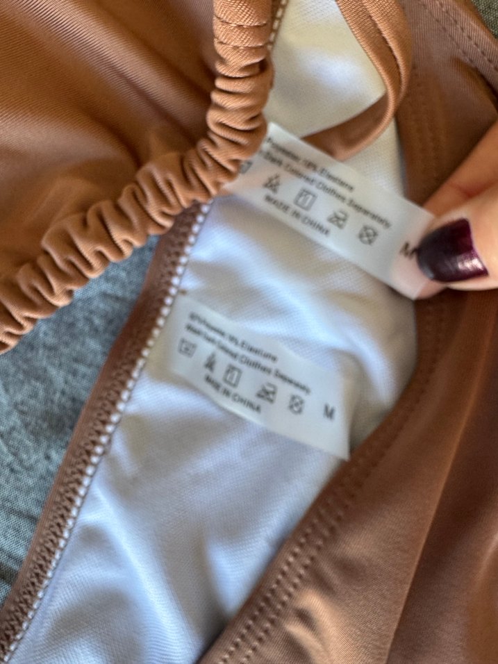 Parlak Kahverengi İpli Kadın Bikini - Görsel 4