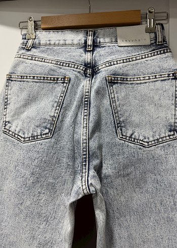 Gri Batik Desenli Kadın Denim Pantolon - Görsel 2