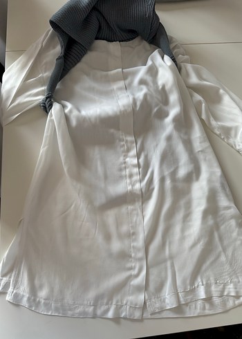 Zara Kadın Gri Yüksek Yakalı Örgü Süveter - Görsel 8