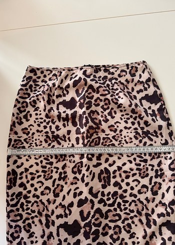 Leopar Desenli Midi Etek Medium Beden - Görsel 6