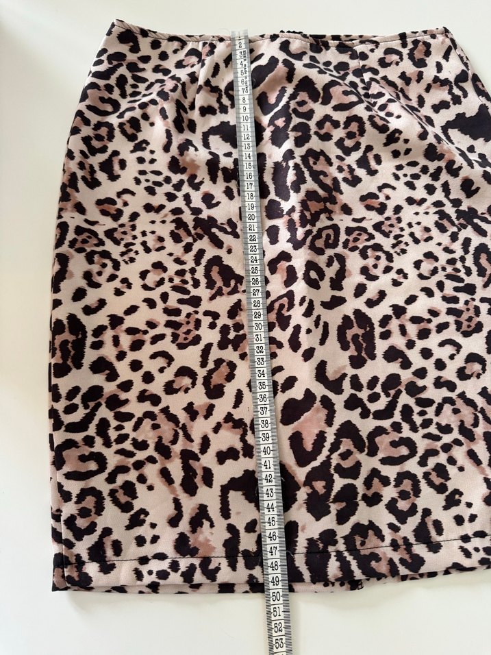 Leopar Desenli Midi Etek Medium Beden - Görsel 5