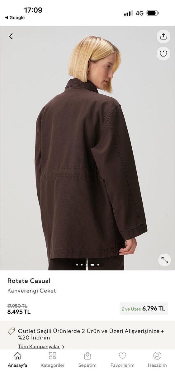 Rotate Casual chocolate plum Ceket - Görsel 2