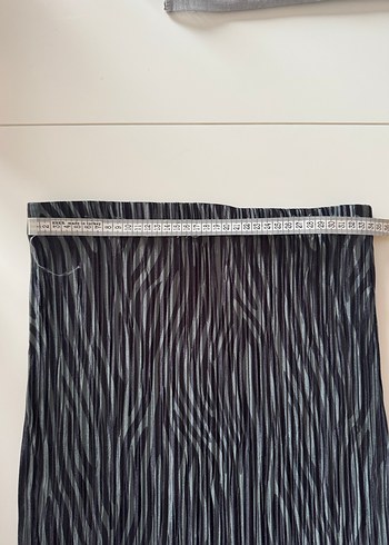 Yeşil Zebra Desenli Pilili Midi Etek Medium - Görsel 6