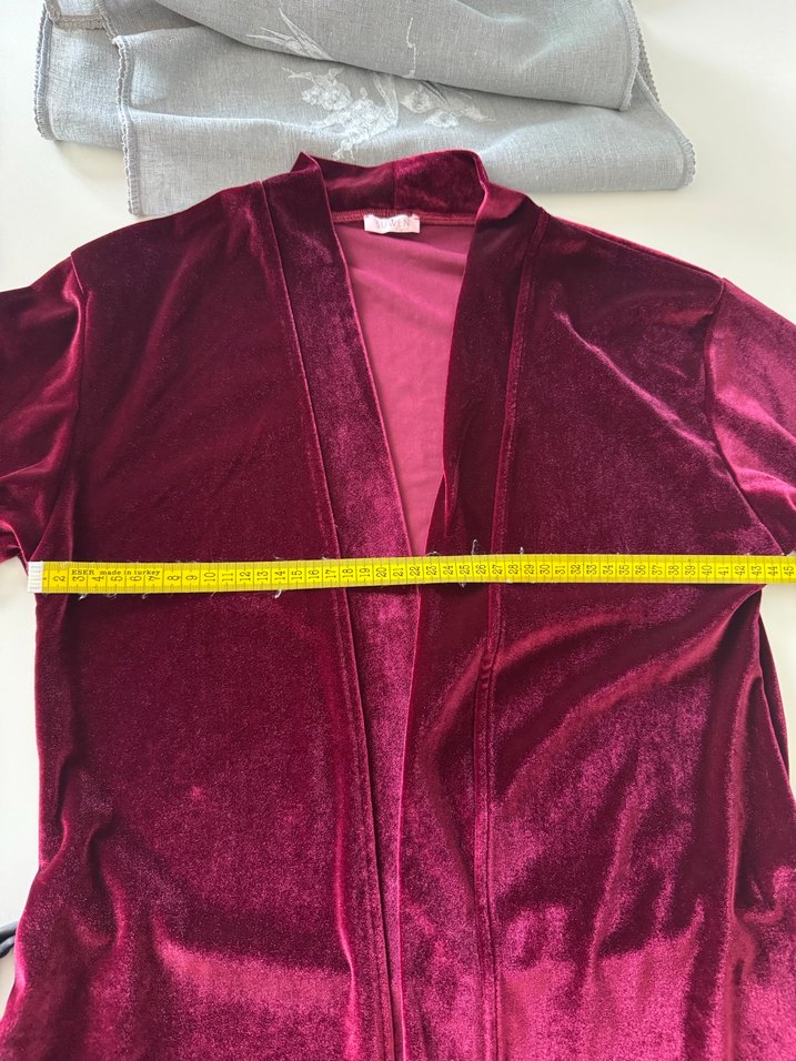 Suwen Kadın Uzun Kollu Kadife Sabahlık - Görsel 5