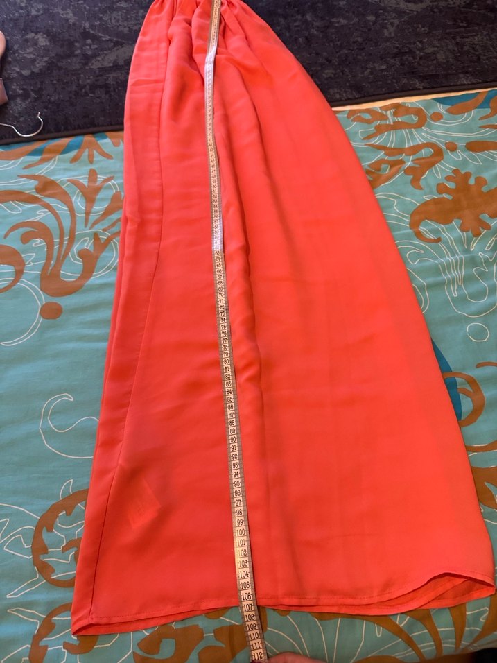 Mango turuncu uzun etek - Görsel 5