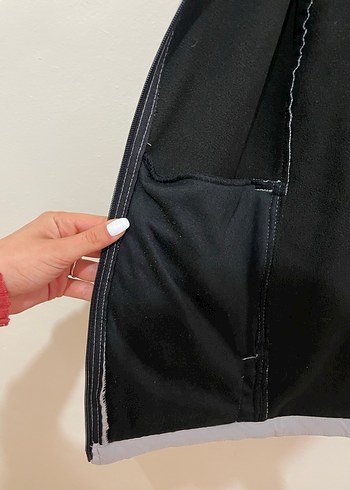 l Beden gri Renk Gri Kadın Fermuarlı Kapüşonlu Ceket