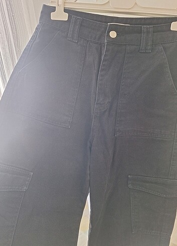 m Beden siyah Renk Kargo jean
