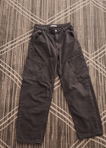 Gri Loose Fit Denim Jean