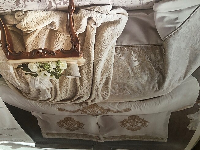 Beden camel Renk Karaca home yatak örtüsü