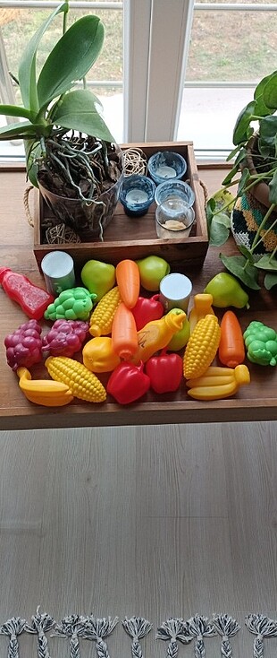  Beden Renk Oyuncak meyve ve sebzeler