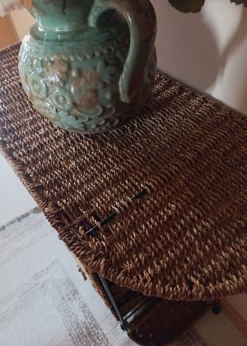 Koyu Kahverengi Hasır 3 Çekmeceli Dolap Düzenleyici - Görsel 5