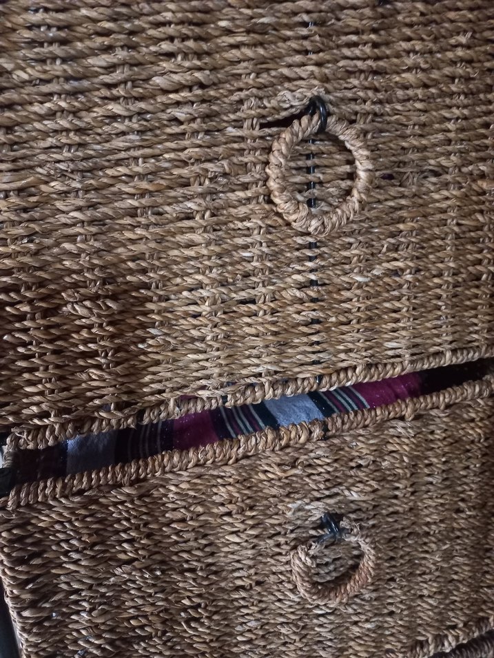 Koyu Kahverengi Hasır 3 Çekmeceli Dolap Düzenleyici - Görsel 3