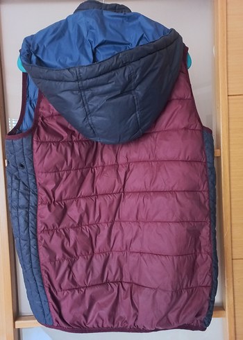 Bordo Lacivert Kapitone Erkek Yelek - Görsel 3