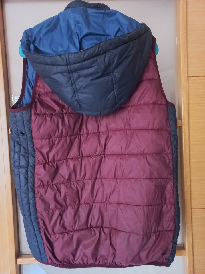 Bordo Lacivert Kapitone Erkek Yelek - Görsel 3