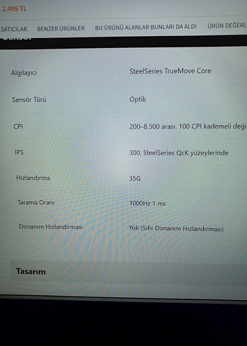 SteelSeries Rival 3 Optik 6 Tuş Kablolu Gaming Mouse - Görsel 4