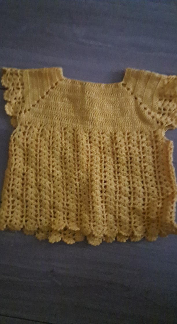 Sarı Örgü Kız Çocuk Kolsuz Hırka - Görsel 2