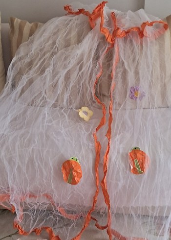 Turuncu Nakışlı Bebek Uyku Seti - Görsel 3