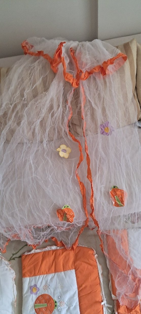 Turuncu Nakışlı Bebek Uyku Seti - Görsel 2