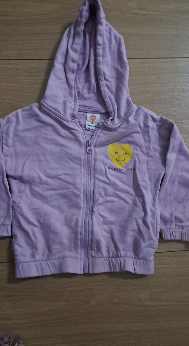 Kız Çocuk Mor Fermuarlı Sweatshirt - Görsel 2